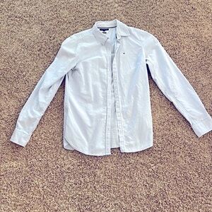 Tommy Hilfiger Medium Blue Botton Down Shirt, Classic Top